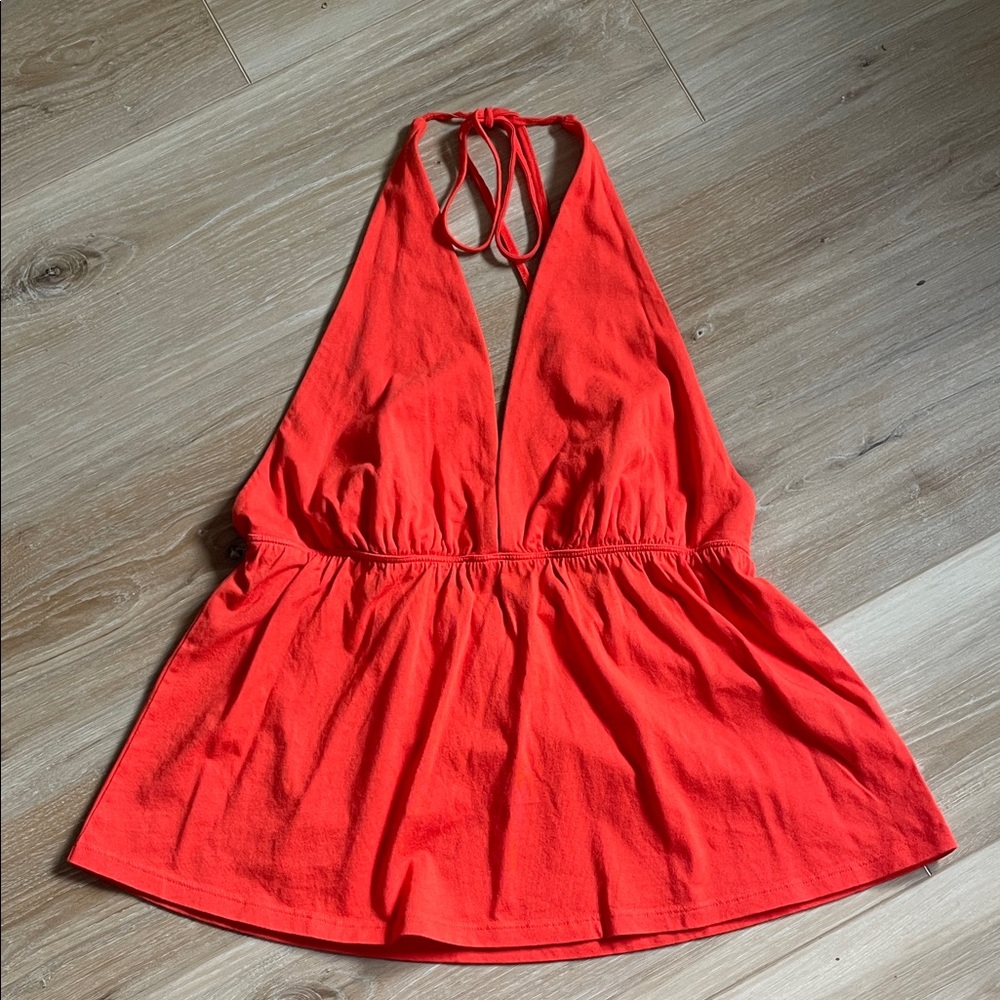 Aritza Sunday Best Women’s Red Halter Peplum Tank Top